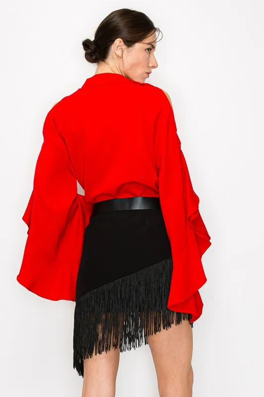 Fringe Mini Skirt