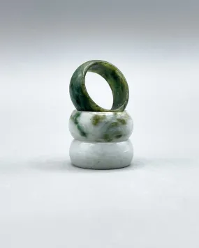 Full Banded Jadeite Rings, Sized 9