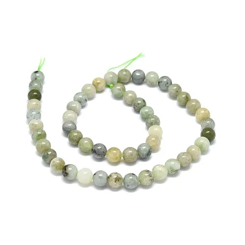 Gemstone Beads, Myanmar Jade, Burmese Jade, Natural, Round, 8mm