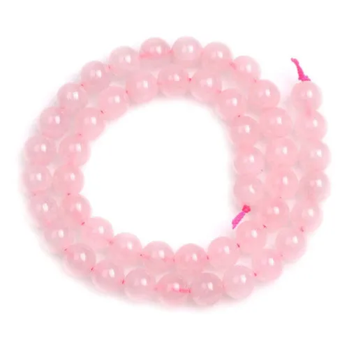 Gemstone Beads, Rose Quartz, Natural, Round, 8mm