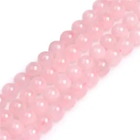 Gemstone Beads, Rose Quartz, Natural, Round, 8mm