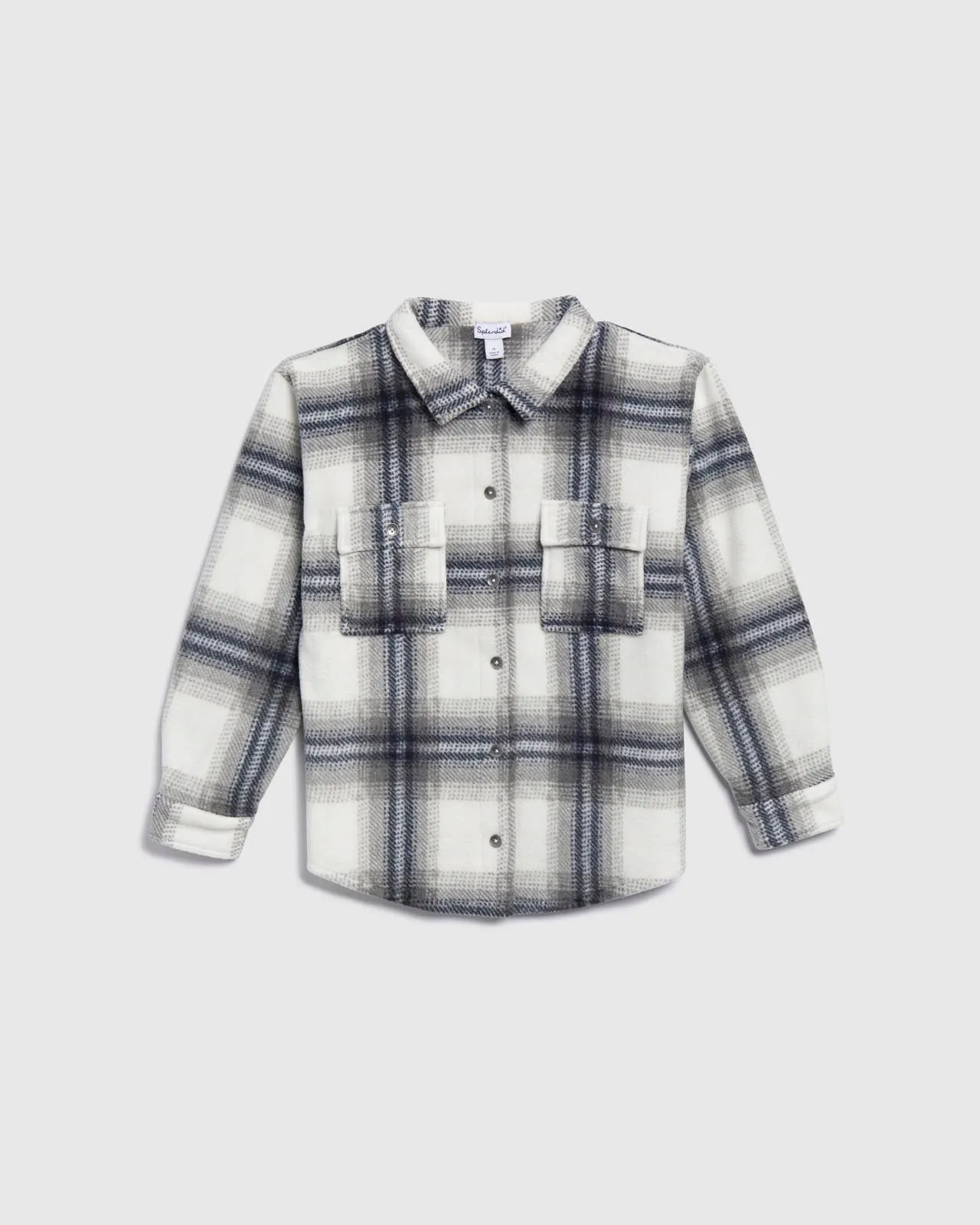 Girls Plaid Polar Fleece Shirt