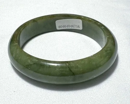 Good Green Genuine Natural Grade A Burmese Jadeite Bangle Bracelet 51 mm (716)