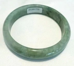 Gorgeous Green Burmese Jadeite Bangle Bracelet 59 mm Grade A+ Certificate (G7436)