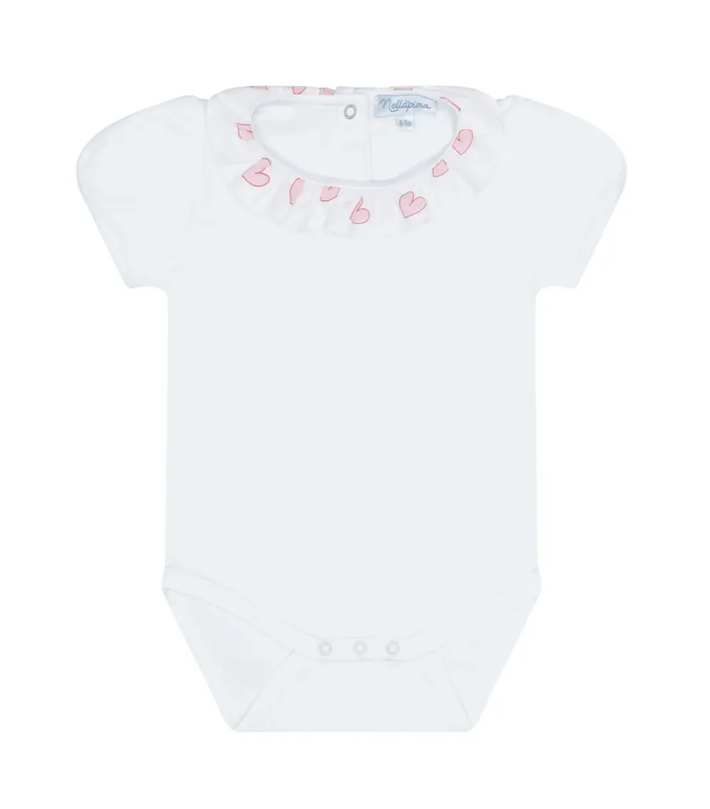 Heart Print Onesie Set - Pink