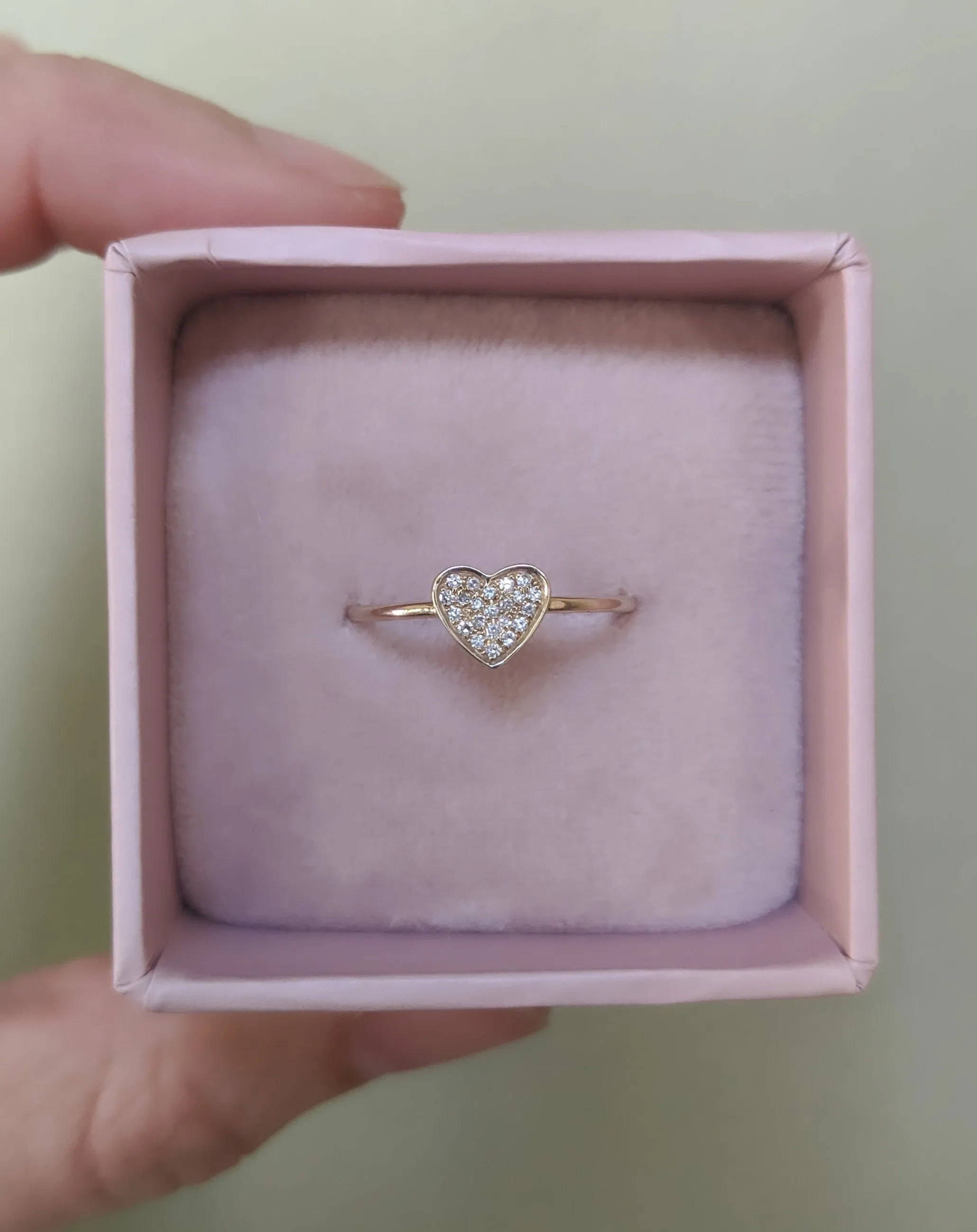 Heart Ring with Diamonds