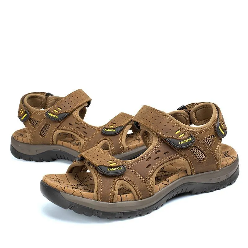 Hot Summer Fashion Leisure Beach Men's Genuine Leather Sandals