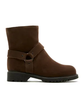 HYATT SHEARLING-LINED SUEDE BOOTIE