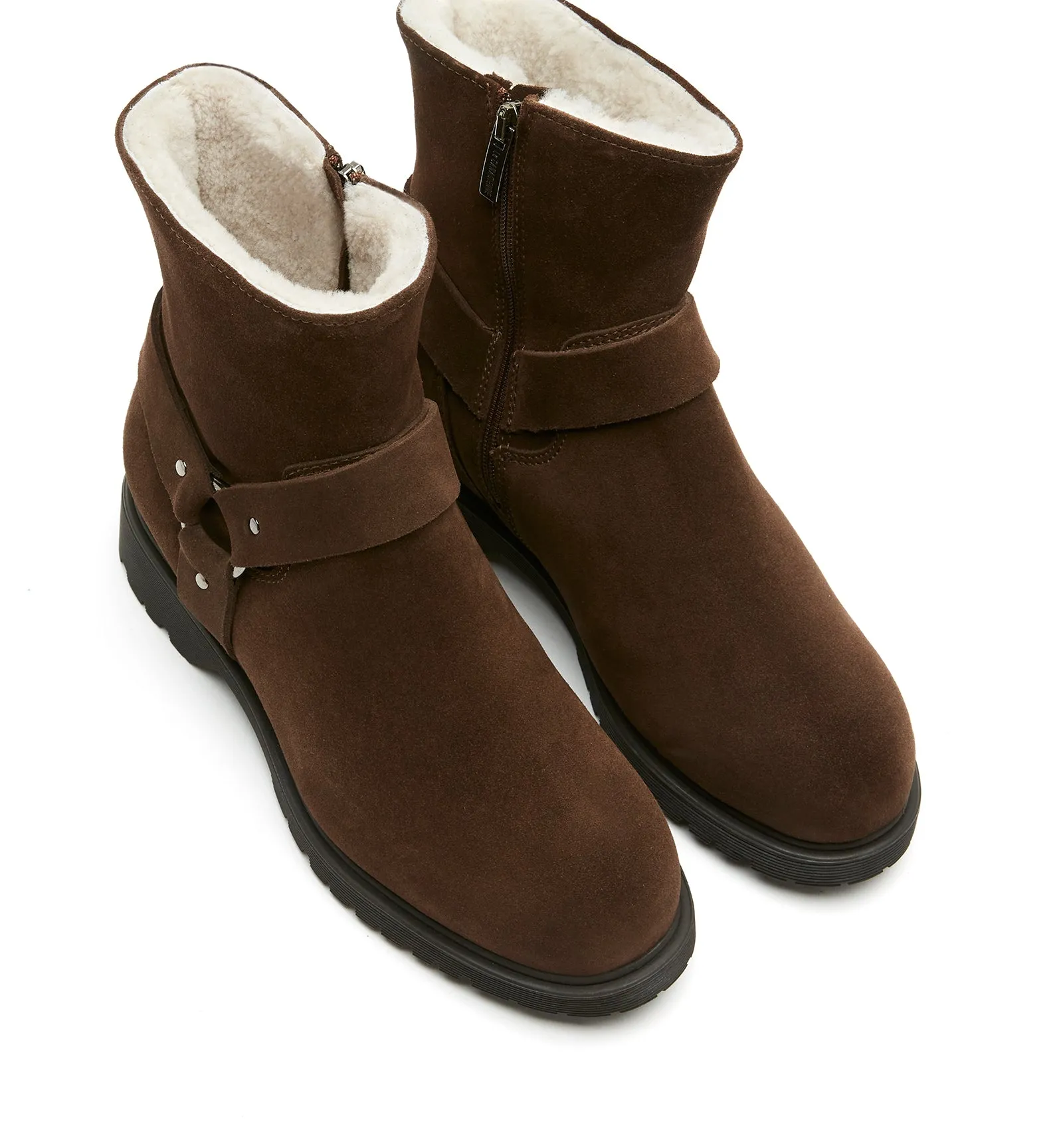 HYATT SHEARLING-LINED SUEDE BOOTIE