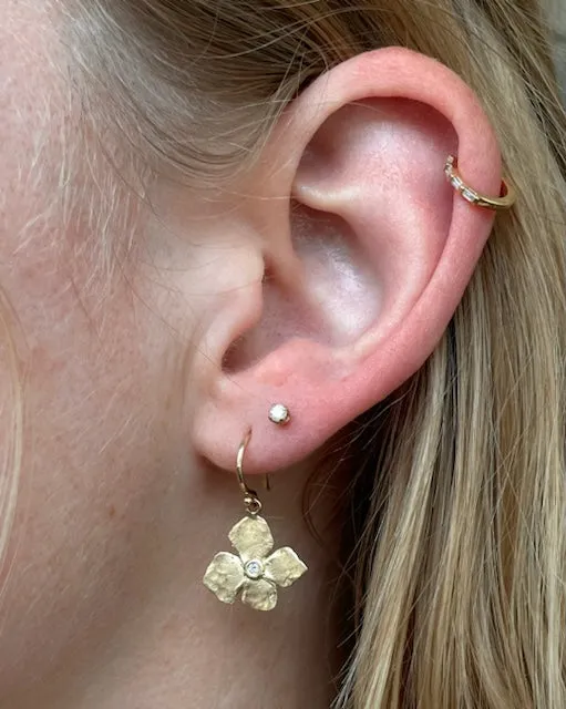 Hydrangea Earrings with Diamonds