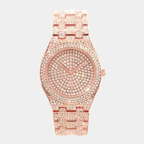 iLLASPARKZ Rhinestone Embellished Metal Watch