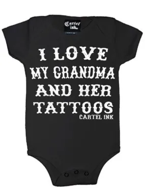 Infant's I Love My Grandma And Her Tattoos Onesie