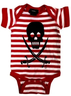 Infant's Skulls & Sabers Onesie (Red/White)