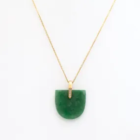 Jadeite Brevity Pavé Pendant Necklace