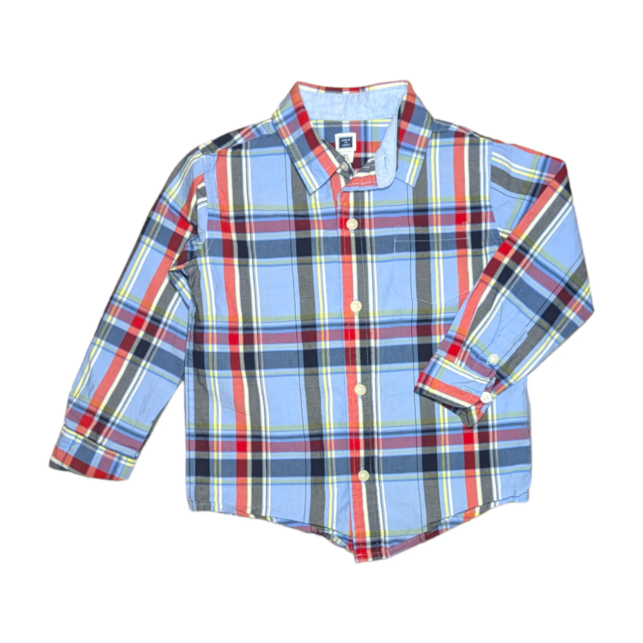 Janie and Jack Poplin Plaid Shirt