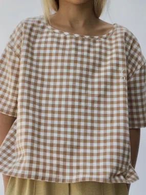 JORDON TEE | CAROB PLAID