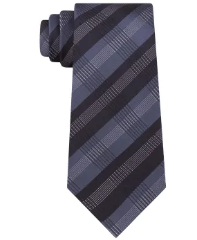 Kenneth Cole Reaction Men's Slim Plaid Tie Black Size Regular