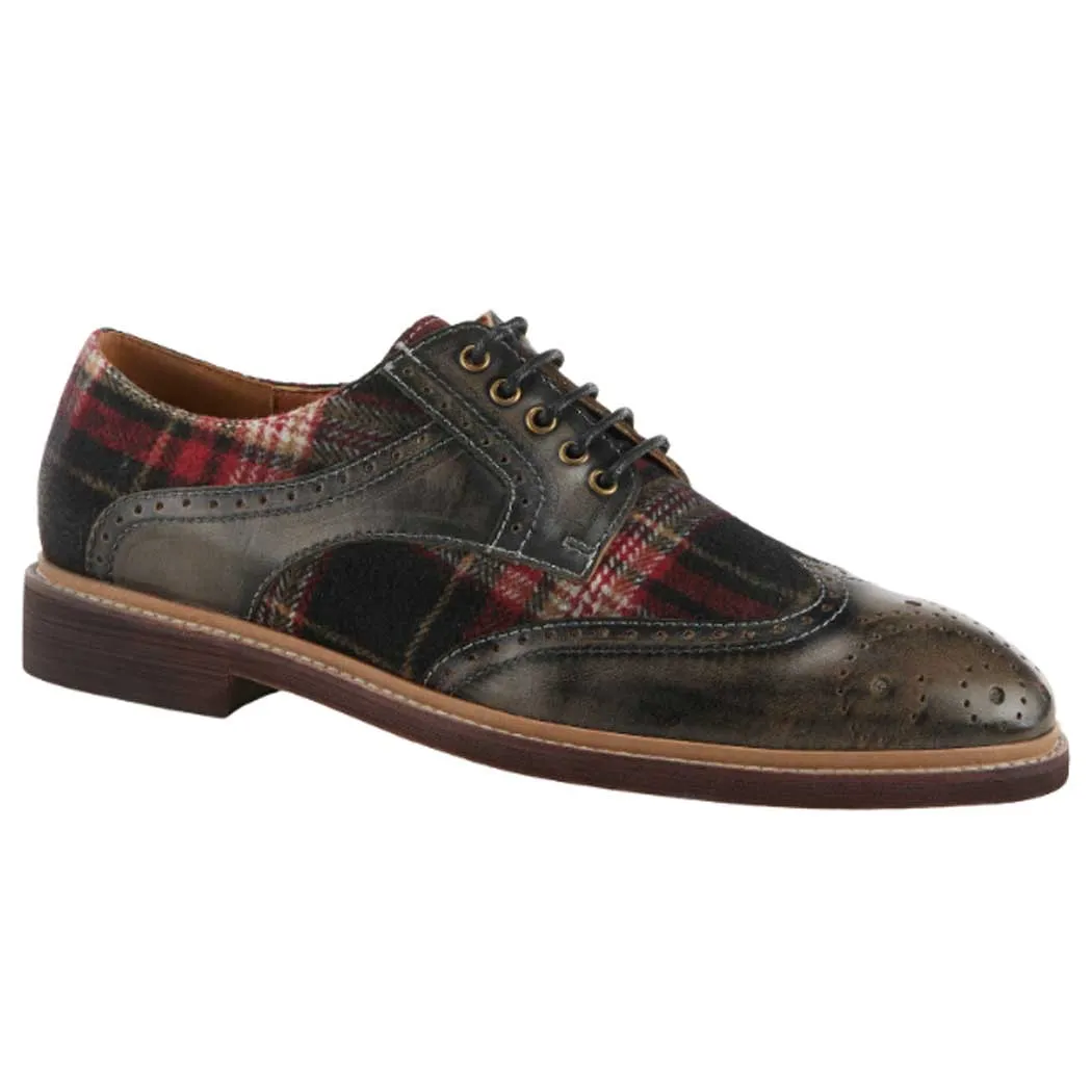 L'Artiste by Spring Step Thavo-Plaid Oxford Grey Multi (Men's)