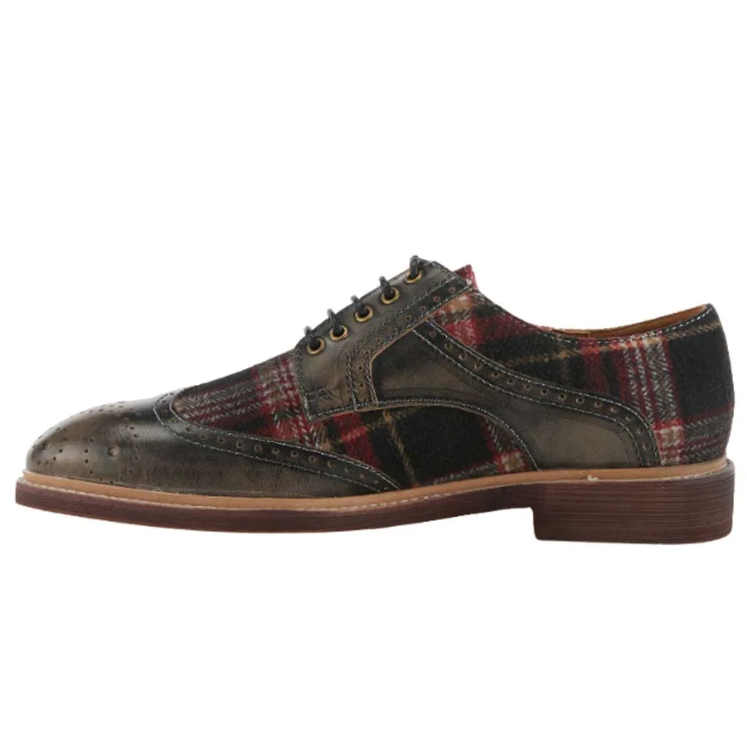 L'Artiste by Spring Step Thavo-Plaid Oxford Grey Multi (Men's)