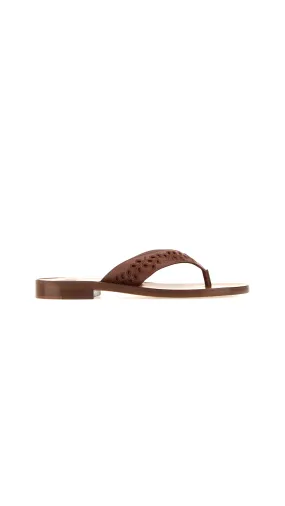 Leather Slippers Paz Chloé X Eres - Brown