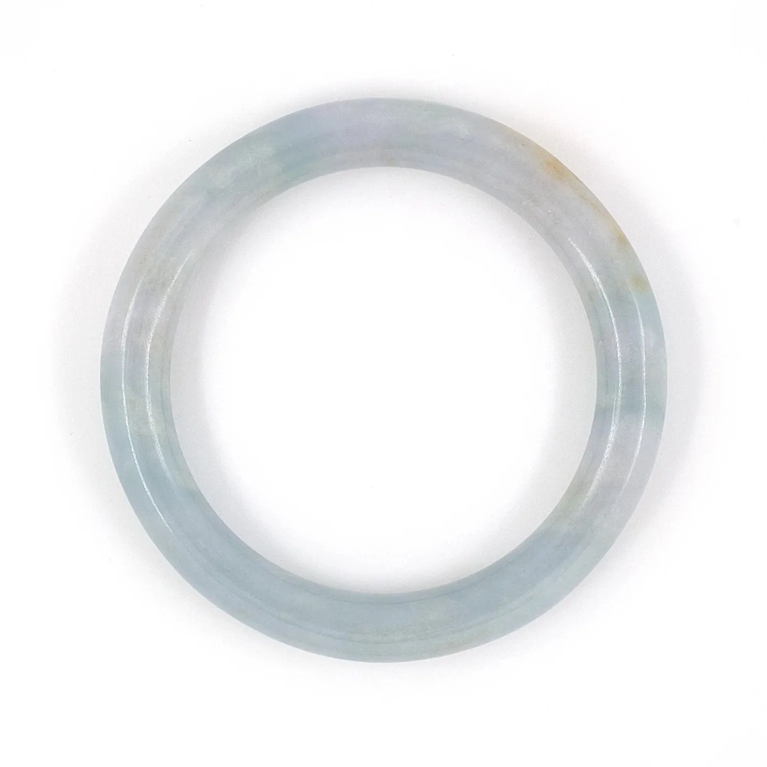 Light Gray-Green Jadeite Tubular Bangle