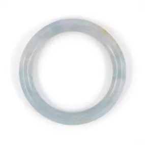 Light Gray-Green Jadeite Tubular Bangle