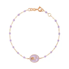 Lilac Rose Bracelet, Rose Gold, 6.7