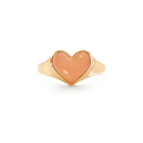 Love lollipop pinky rose gold with orange moonstone