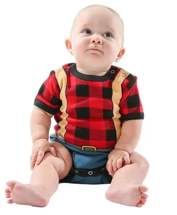 Lumberjack Infant Creeper Onesie