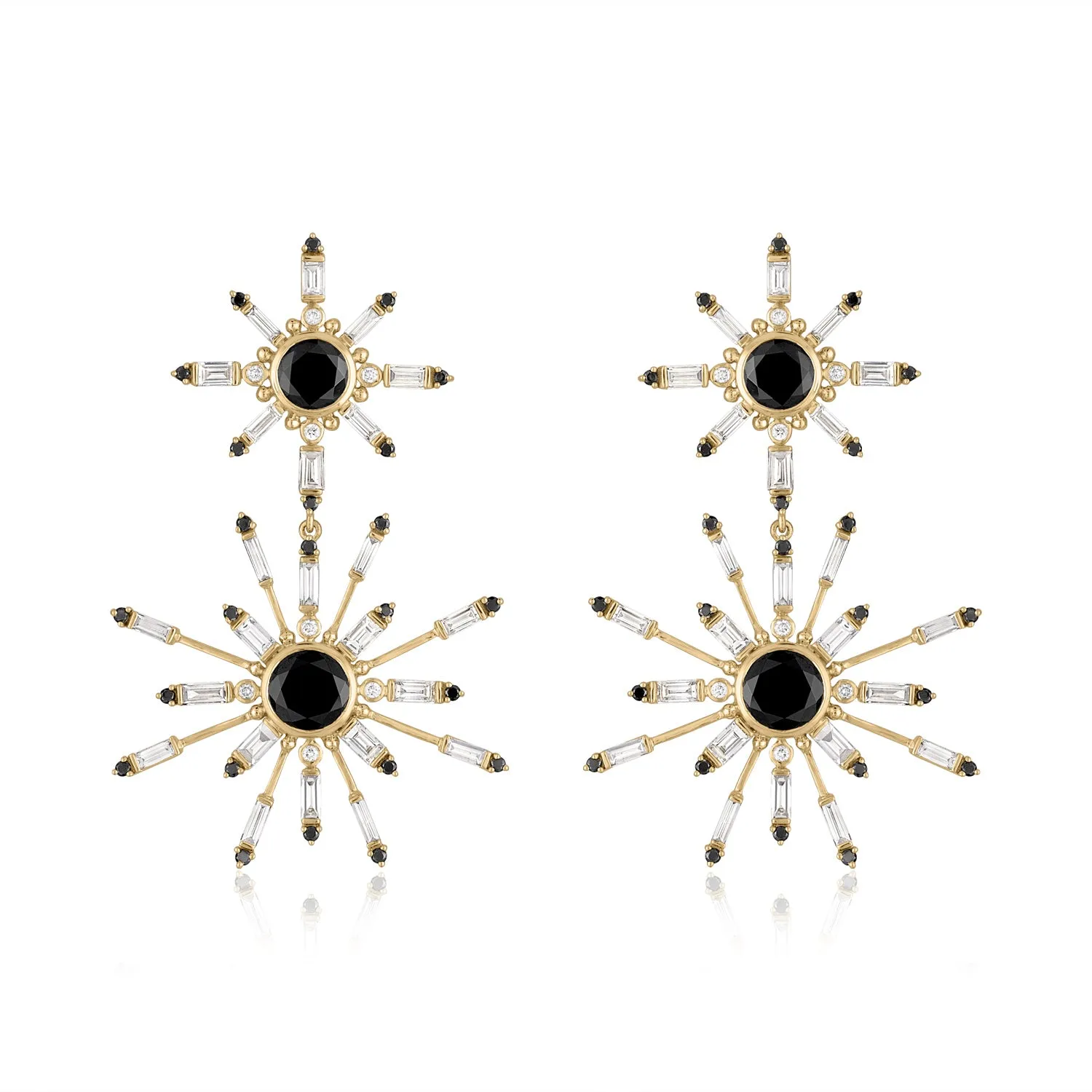 LUMINA DIAMOND AND BLACK SPINEL EARRINGS