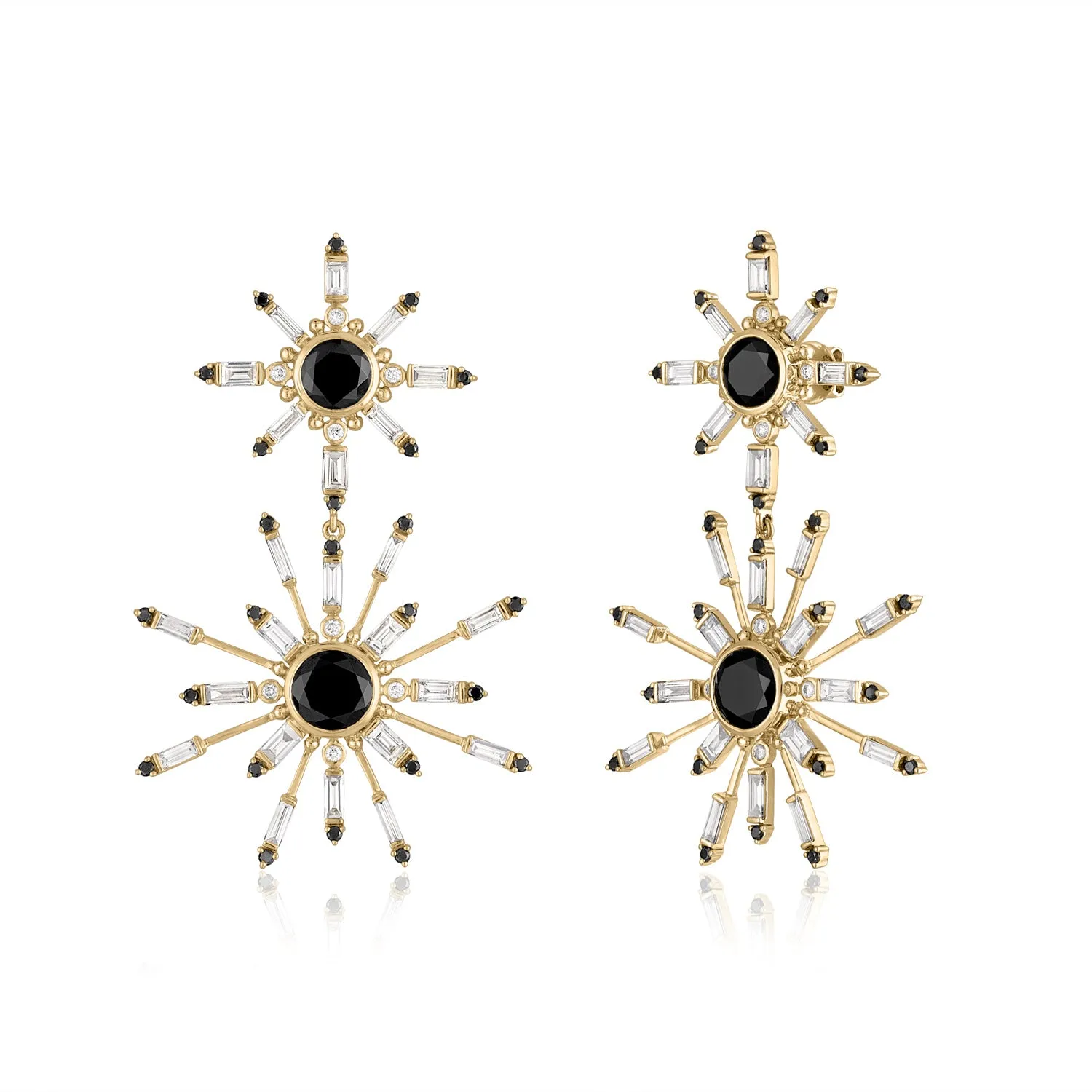 LUMINA DIAMOND AND BLACK SPINEL EARRINGS