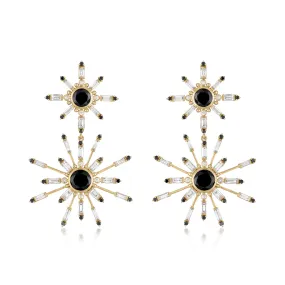 LUMINA DIAMOND AND BLACK SPINEL EARRINGS