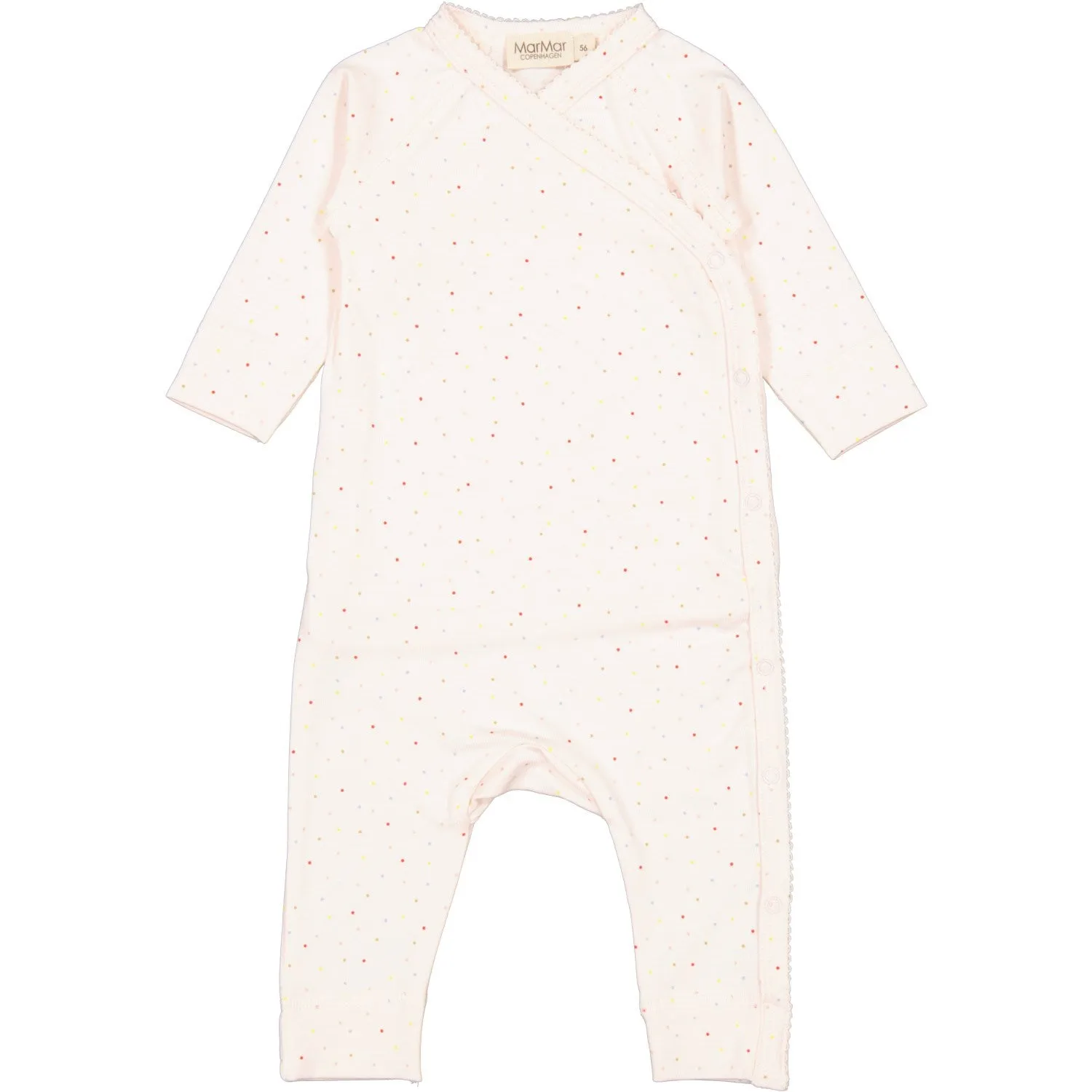 MarMar New Born Modal Smooth Print Sprinkle Blue Rulo Onesie