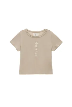 MATIN PINTUCK CROP TOP IN BEIGE