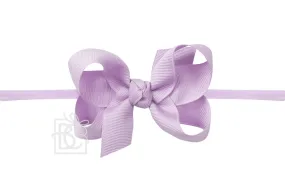 Medium Grosgrain Bow on Baby Headband - Light Orchid