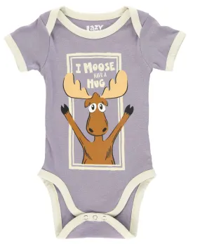 Moose Have A Hug Infant Creeper Onesie - Light Purple