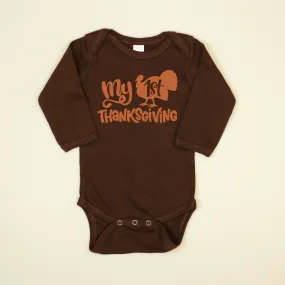 My 1st Thanksgiving | Brown Onesie