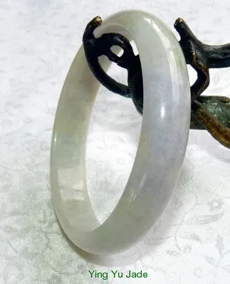 Mysterious Lavender Green Burmese Jadeite Old Mine Bangle Bracelet 59mm (BB2906)