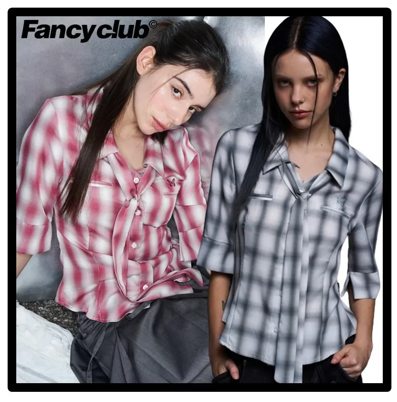 NASTY FANCY CLUB  |Casual Style Sweat Street Style Logo Shirts & Blouses