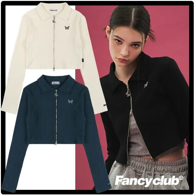 NASTY FANCY CLUB  |Casual Style Unisex Street Style Logo Cardigans