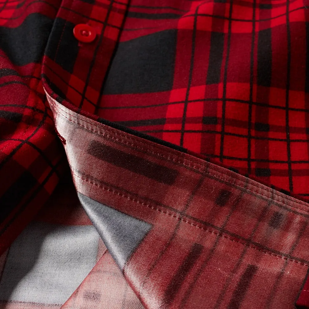 Needles Block Plaid ShirtRed