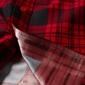 Needles Block Plaid ShirtRed