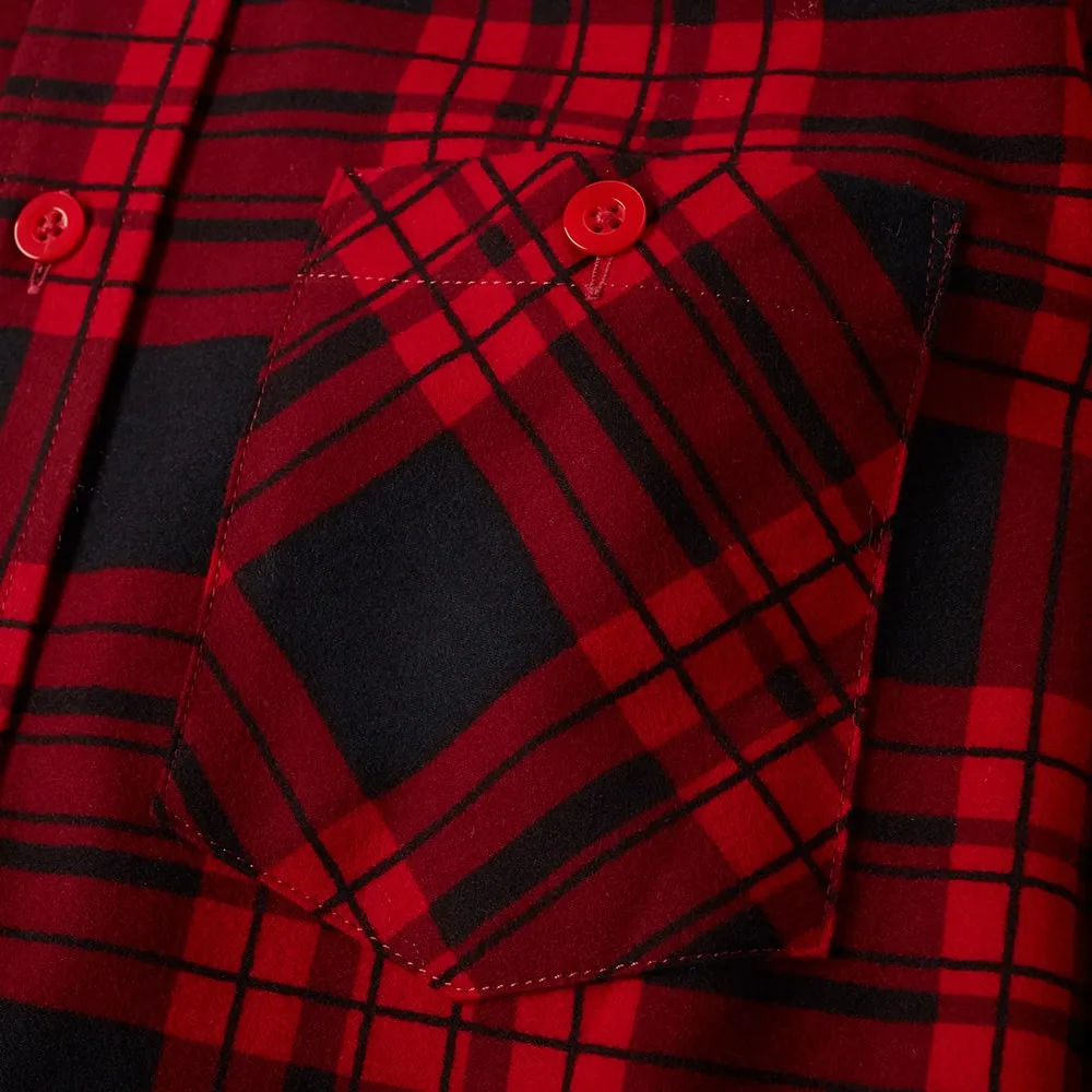 Needles Block Plaid ShirtRed