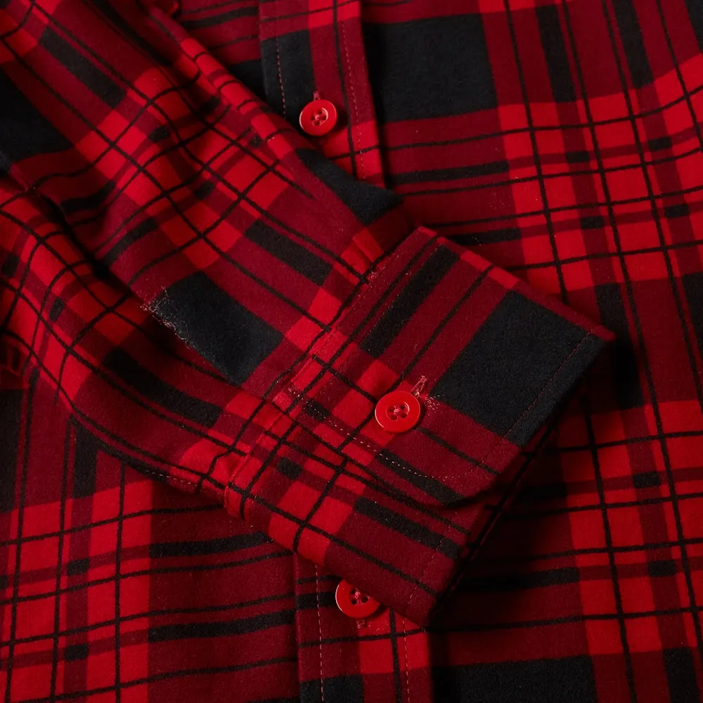 Needles Block Plaid ShirtRed