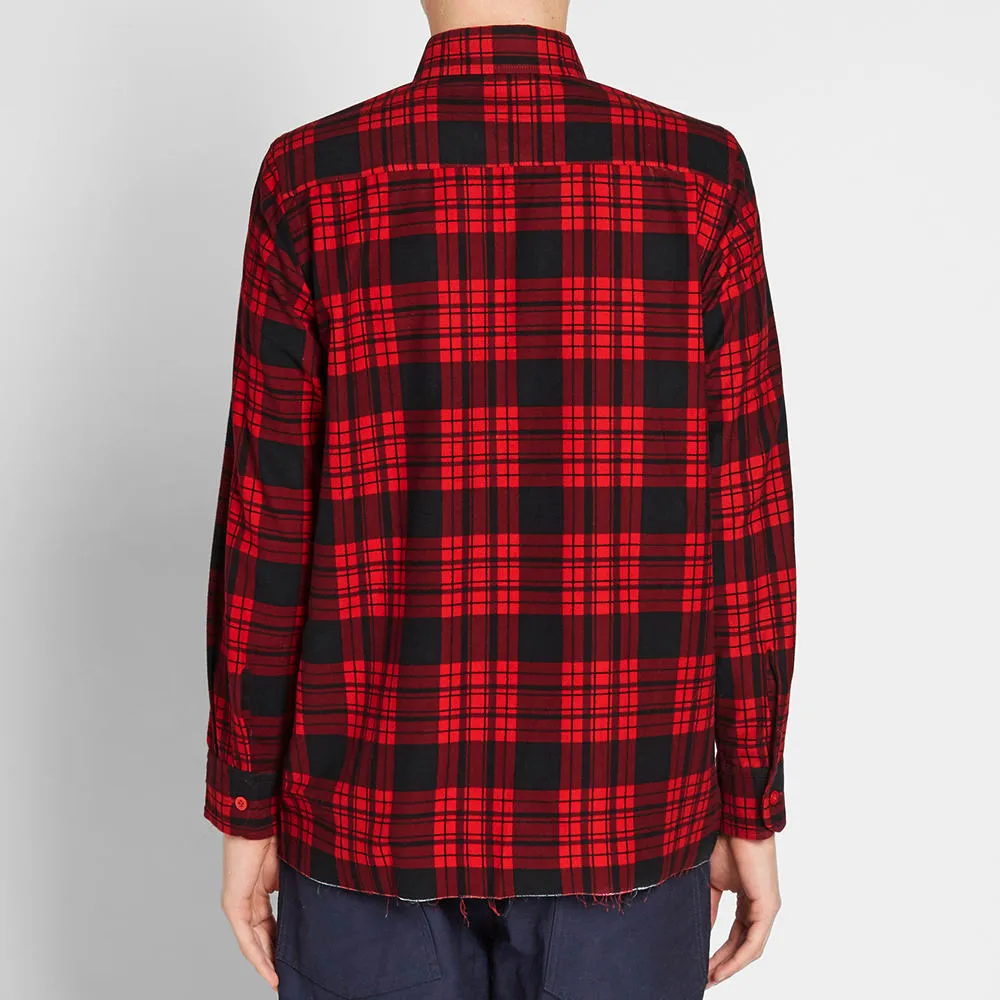 Needles Block Plaid ShirtRed