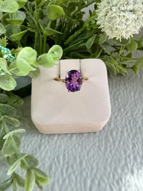 Oval Purple Stone Ring