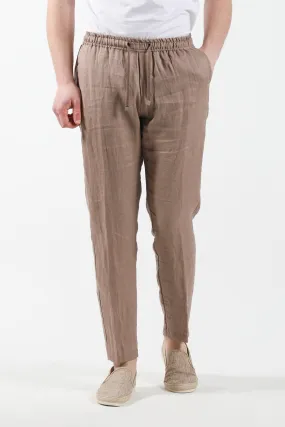 Pantalaccio in lino con laccio - Beige