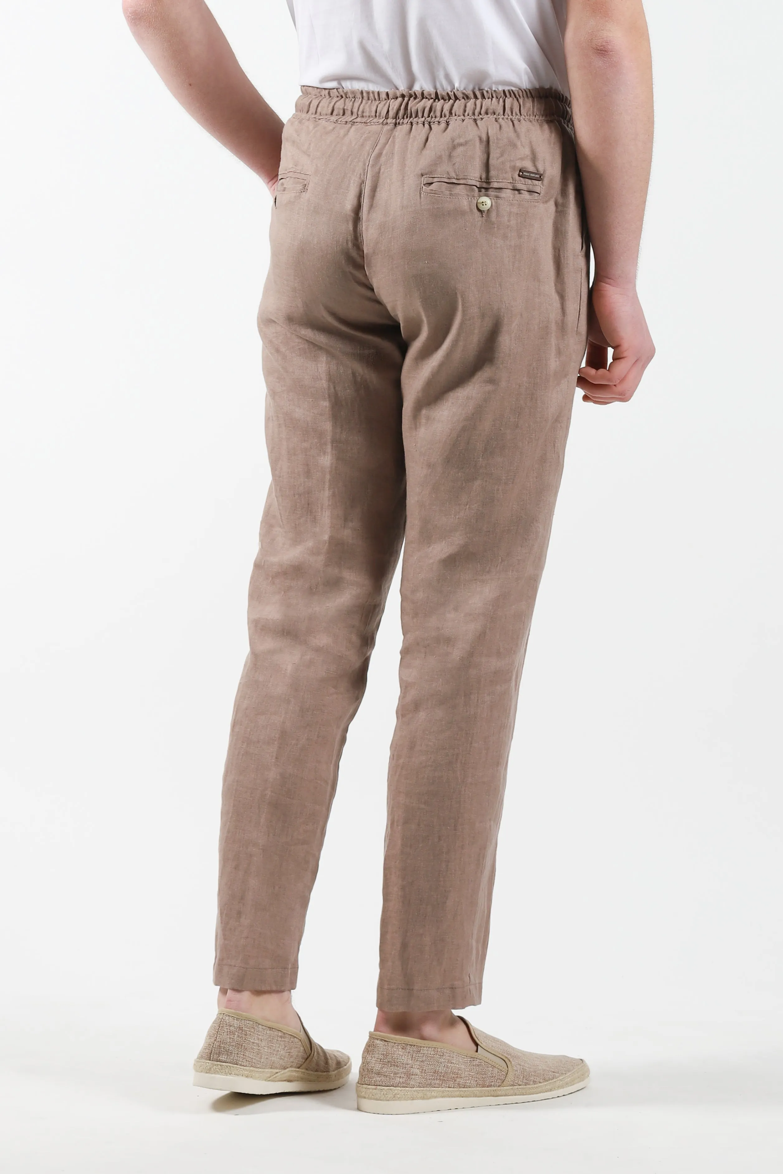 Pantalaccio in lino con laccio - Beige