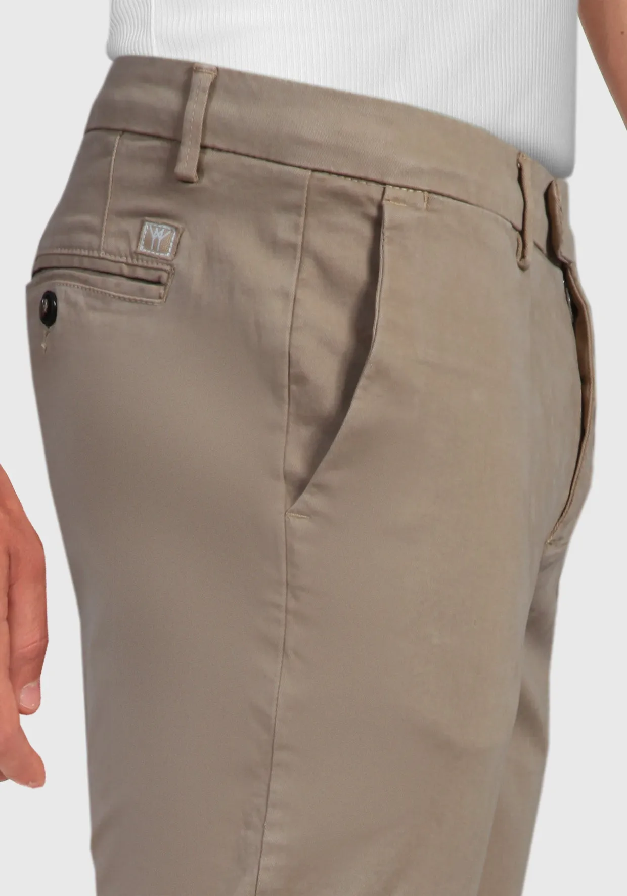 Pantalone Chinos Tasca America Cotone caldo - Beige