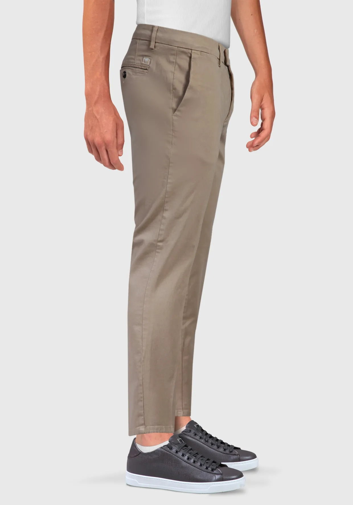 Pantalone Chinos Tasca America Cotone caldo - Beige